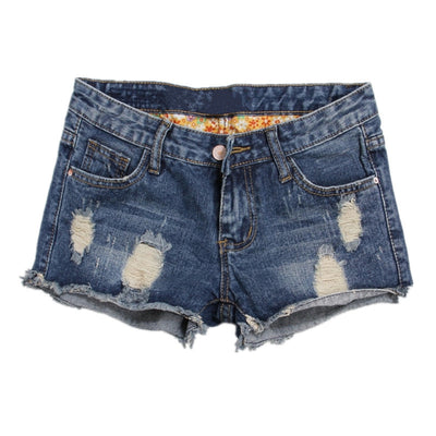 Shorts de Mezclilla Rotos para Mujer