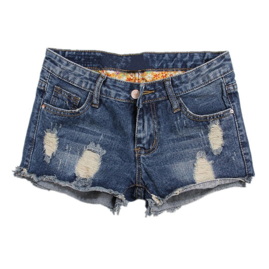 Shorts de Mezclilla Rotos para Mujer