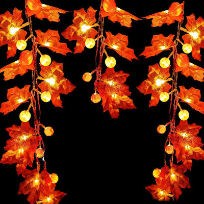 Guirnalda Luminosa Temática Calabaza y Arce para Decoración de Espacios - Image 6