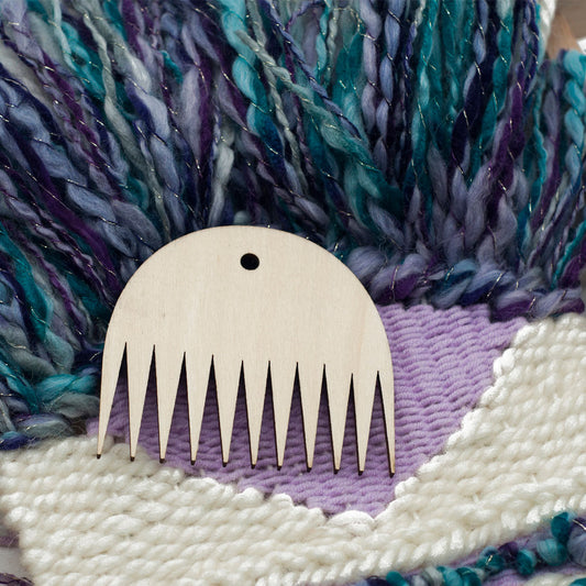 Peine de Telar Tejedor Profesional de Madera con Dientes Serrados