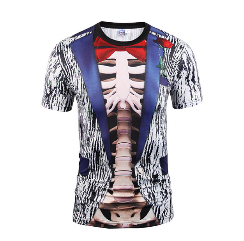 Chaleco Hip Hop Falso con Camiseta Slim Fit Manga Corta para Hombre - Image 11