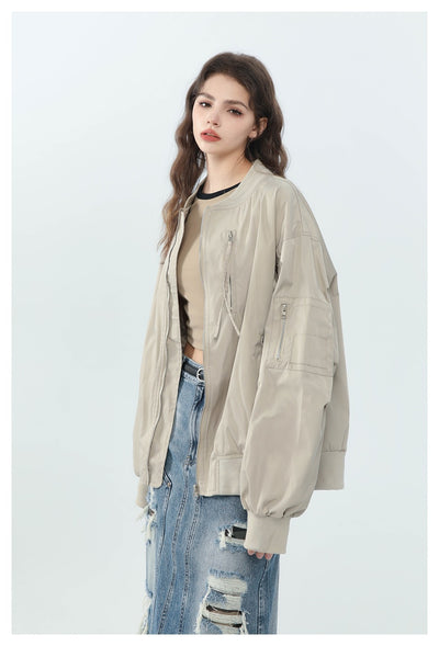 Abrigo Beisbolero Holgado para Mujer - Image 33