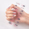 Pegatinas de Uñas Efecto Ojo de Gato Bronceado con Letras de Color