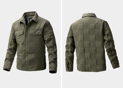 Chaqueta Acolchada de Algodón para Hombre - Estilo Business Casual con Cuello Polo - Image 8
