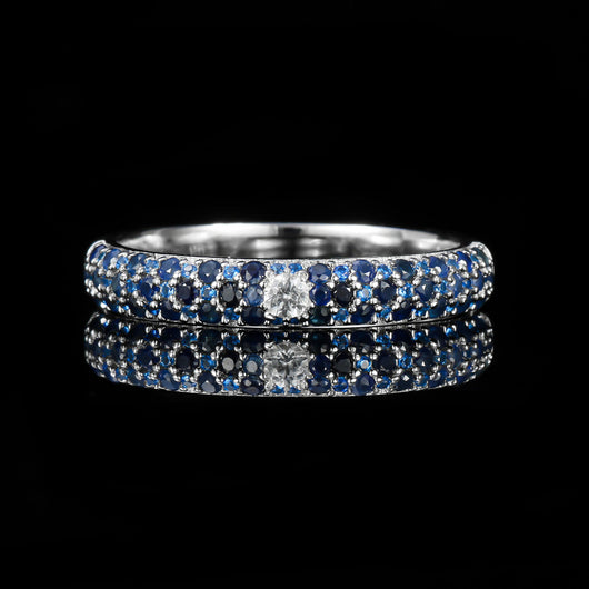 Anillo de Zafiro Natural Diseño Exclusivo Joyería Lujo Ligero - Image 6