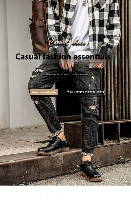 Zapatos de Cuero Casual Estilo Británico - Versátiles y Elegantes - Image 12