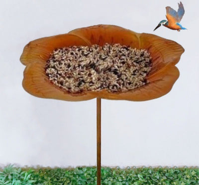 Comedero para Pájaros con Gancho de Oveja y Flores de Metal - Image 13