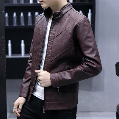Chaqueta de Cuero Slim Coreana - Image 5