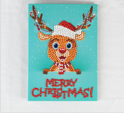 Tarjeta de Navidad con Pintura de Diamantes Creativa - Image 18