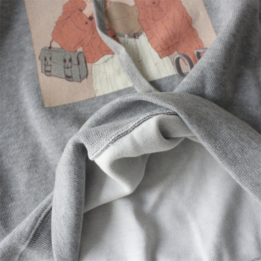 Sudadera con Capucha Oversize Bordada con Diseño Cartoon para Mujer - Image 17