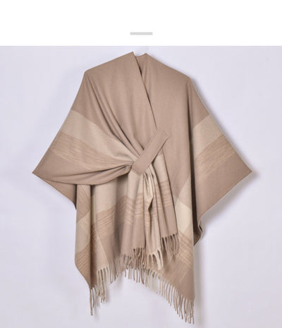 Cardigan Tejido Jacquard Cálido con Borlas para Mujer - Image 14
