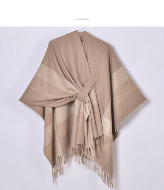 Cardigan Tejido Jacquard Cálido con Borlas para Mujer - Image 14