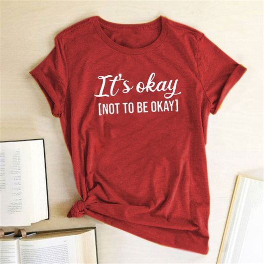 Playera Estampada It'S OKAY para Mujer - Diseño Moderno y Versátil - Image 9