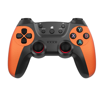 Black wireless game controller with textured grips, red-accented analog sticks, and colorful A, B, X, Y buttons. - Image 8