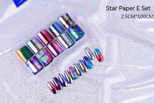 Set de 12 Láminas de Transferencia para Uñas Artísticas - Image 12