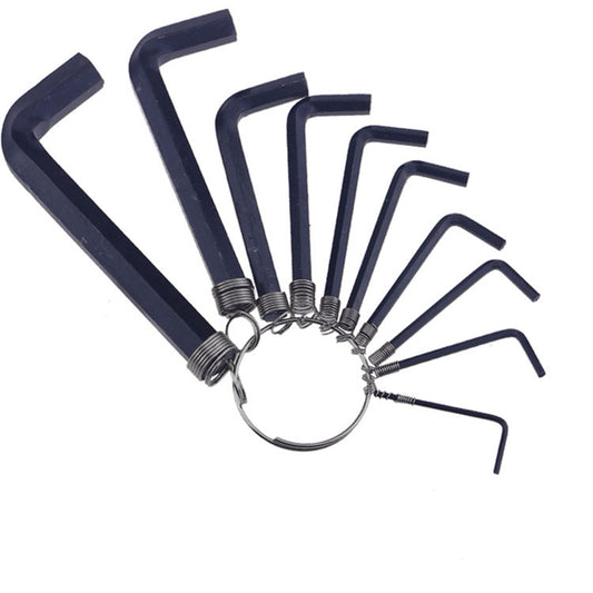 Set de 10 Llaves Allen Hexagonales Galvanizadas para Bicicleta