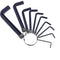 Set de 10 Llaves Allen Hexagonales Galvanizadas para Bicicleta