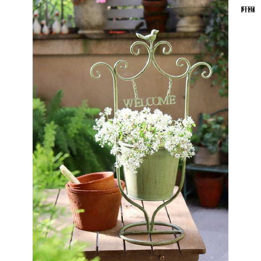 Canasta de Flores de Hierro para Jardín y Patio - Image 5