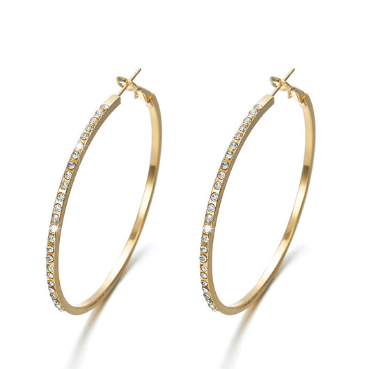 Aretes Coreanos Hueco Personalidad Simple Anillo Elegante - Image 2