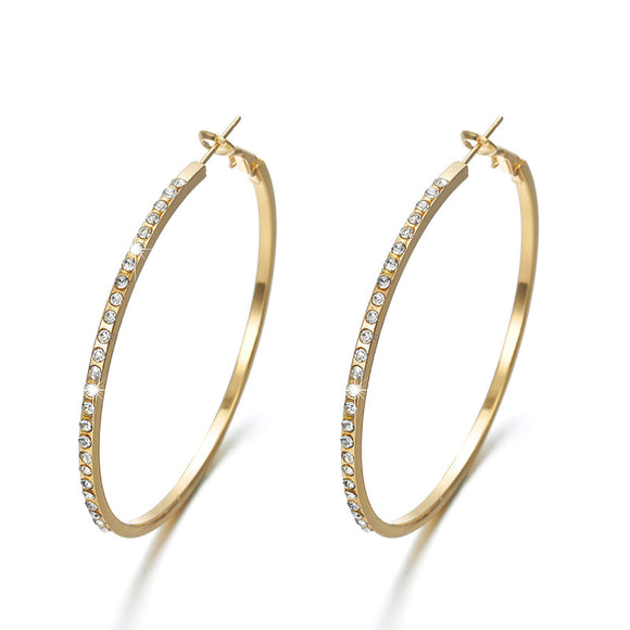 Aretes Coreanos Hueco Personalidad Simple Anillo Elegante