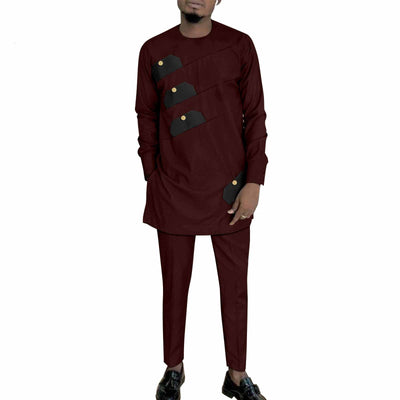 Conjunto de Ocio Batik Étnico Africano para Hombre - Image 6