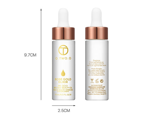 Aceite Facial de Oro Rosa 24k - Elixir Antienvejecimiento con Efecto Primer - Image 9