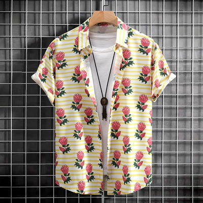 Camisa Manga Corta con Estampado Digital para Hombre - Image 9
