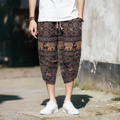 Pantalones Cropped Retro Holgados Talla Grande - Image 22