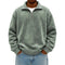 Sudadera Oversized Vintage con Cierre de Medio Cuello para Hombre