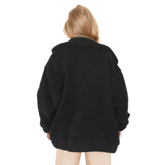 Abrigo Casual Mujer Otoño Invierno Lana Peluda Suelto Europeo - Image 4