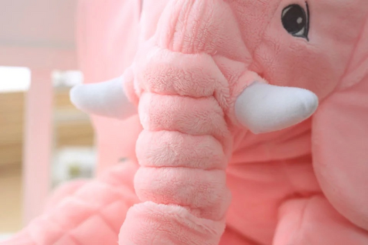 Pink 60cm and yellow 40cm elephant plush dolls, soft comfort pillows for babies and kids. - Image 84