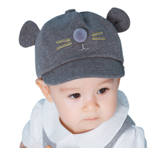Gorro Infantil Reversible de Lana con Pompón Doble para el Sol - Image 2