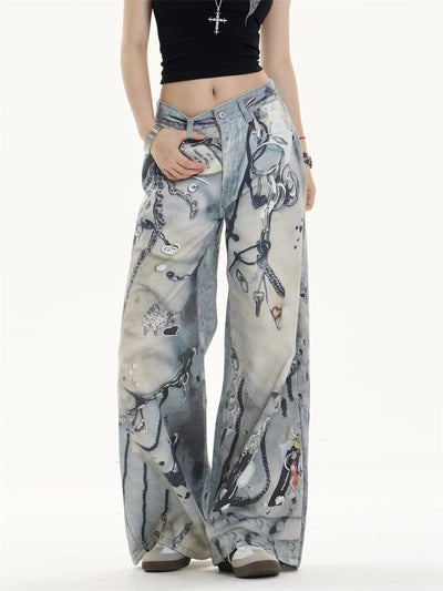 Pantalones Vaqueros Rectos de Pierna Ancha con Múltiples Bolsillos - Image 13