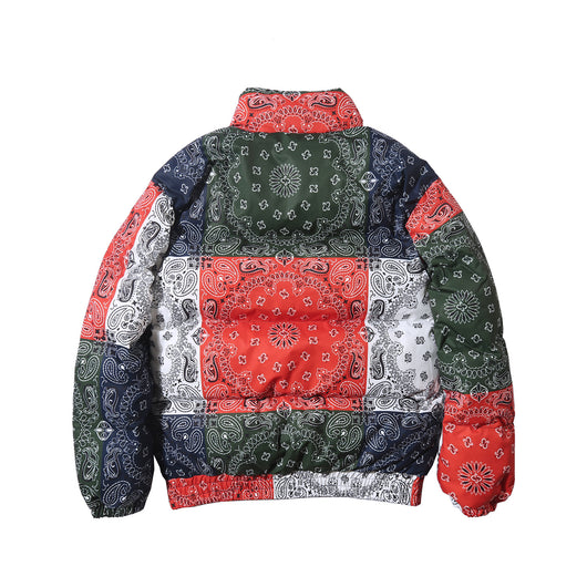 Abrigo Retro Estampado Cashew para Hombre - Algodón Acolchado - Image 3