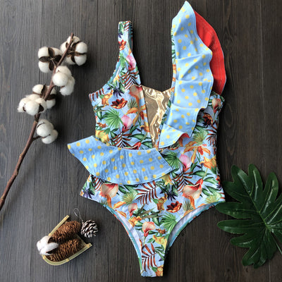 Traje de Baño Enterizo con Volantes Elegante - Image 5