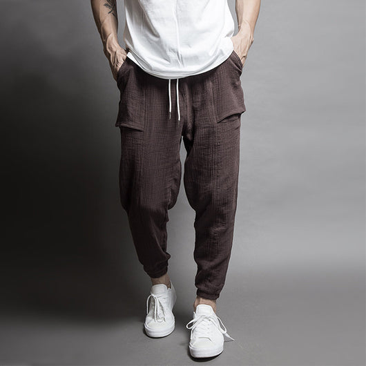 Pantalones Casuales de Doble Capa con Efecto Arrugado y Corte Acampanado - Image 16