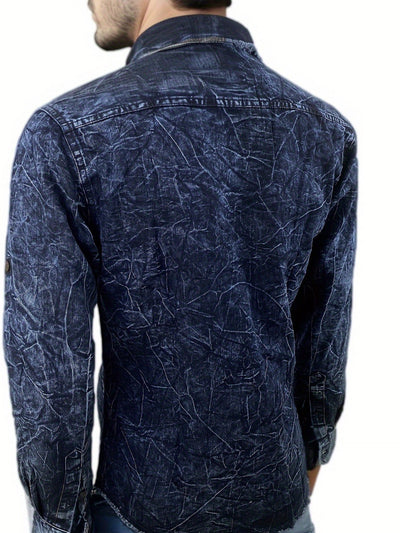 Camisa Vaquera Manga Larga Slim Fit para Hombre - Image 10