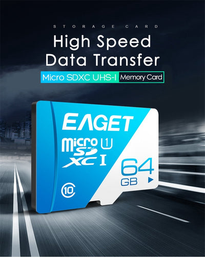 Tarjeta Micro SD EAGET T1 64GB/128GB - Memoria Rápida Class 10 para Smartphone
