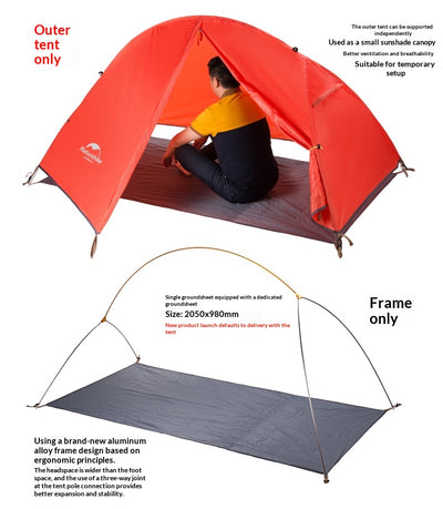 Tienda de Campaña Ultraligera Solo para Senderismo, Ciclismo y Aventuras - Image 13