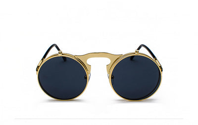 Gafas de Sol Steampunk Retro Abatibles Marco Redondo Metal - Image 22