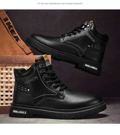 Botas Martin de Cuero Retro Estilo Británico - Hombre - Image 16