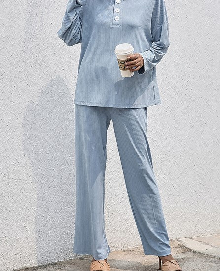 Conjunto Ejecutivo Mujer: Camisa Cuello Alto Manga Larga + Pantalón Recto - Image 6