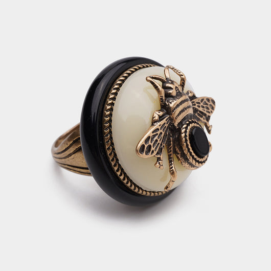 Anillo Vintage de Ágata Natural con Abeja para Hombre y Mujer - Image 12