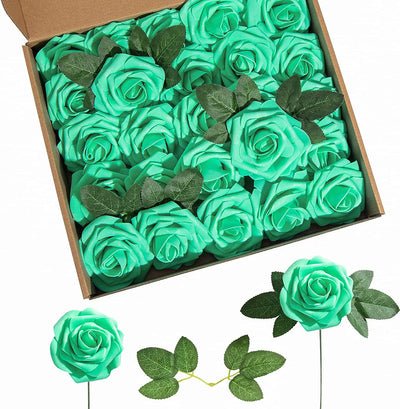 Rosas de Espuma PE con Tallo y Hojas - 25 Flores Decorativas para Bodas y San Valentín - Image 18