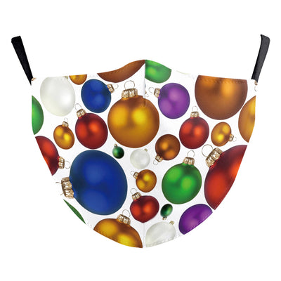 Christmas Santa Claus dustproof face mask with a red hat, white beard, and glasses on a blue and green background. - Image 18