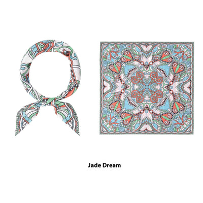 Pañuelo de Seda Estampado Duplex Cuadrado - Image 18