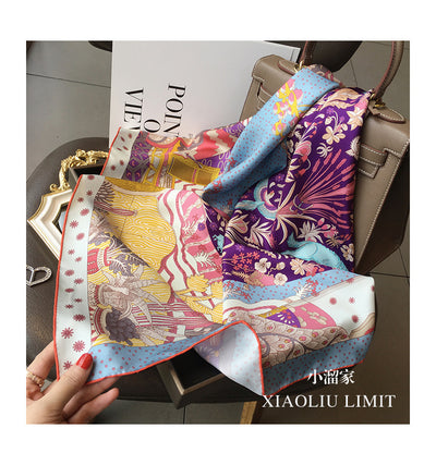 Pañuelo Profesional Estampado para Primavera y Verano - Diseño Retro de Alta Calidad - Image 12