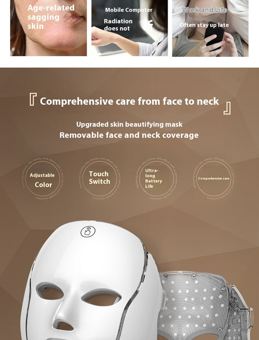 Mascarilla LED de 7 Colores para Tratamiento Facial en Casa - Image 16