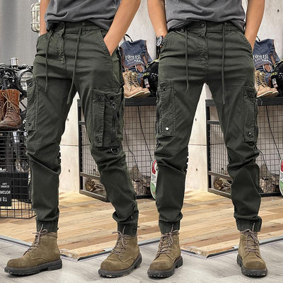 Pantalones Tácticos Casual de Pierna Recta para Hombre con Puños Ajustables - Image 4