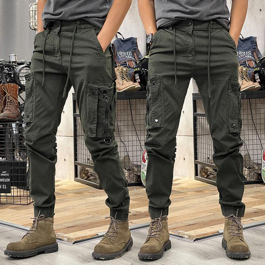 Pantalones Tácticos Casual de Pierna Recta para Hombre con Puños Ajustables - Image 4